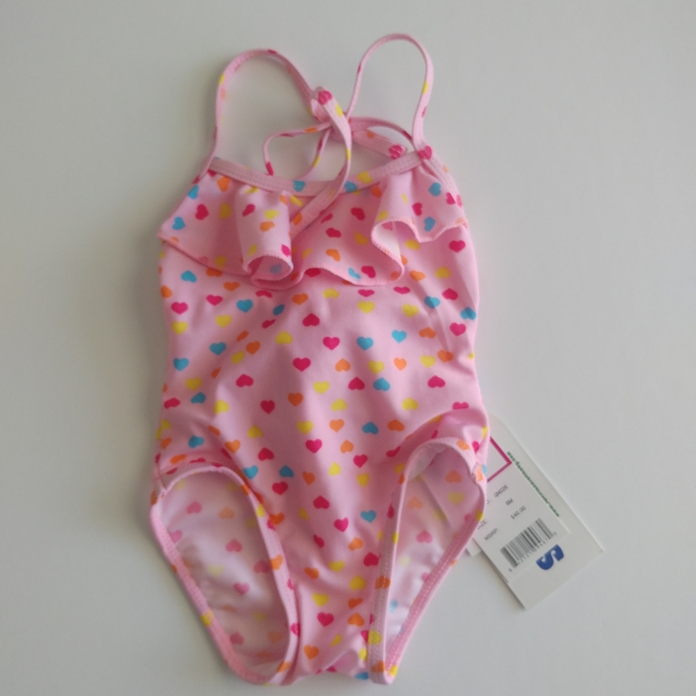 Sweet & Soft 6M Baby Girl Bathing Pink Suit